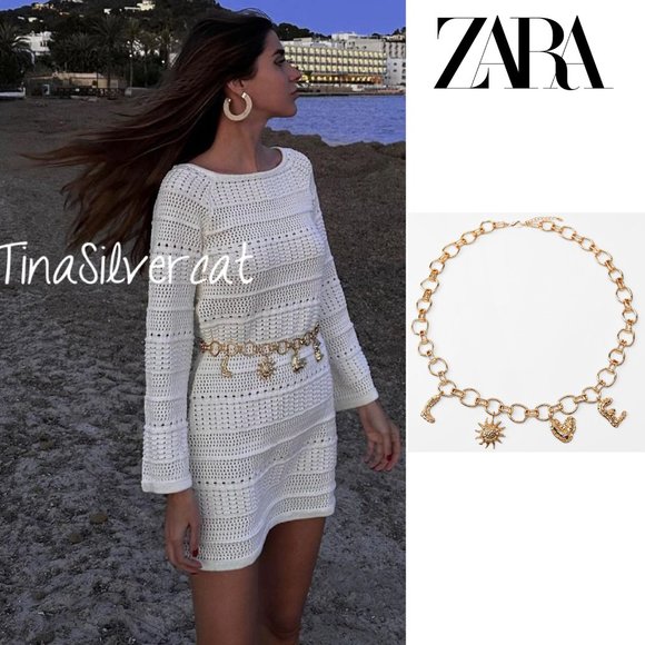 Zara Love Charm Metal Belt NWT main image 10